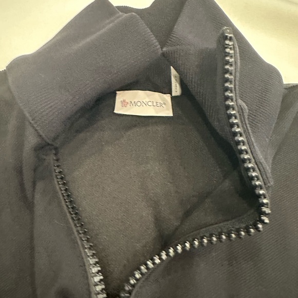 Moncler Half Zip Long Sleeve Black Dress - Picture 4 of 6